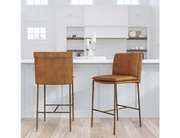 Mayer Leather Designer Counter Stool (single)