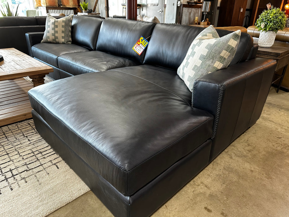 Denver Top Grain Leather 2PC Sectional