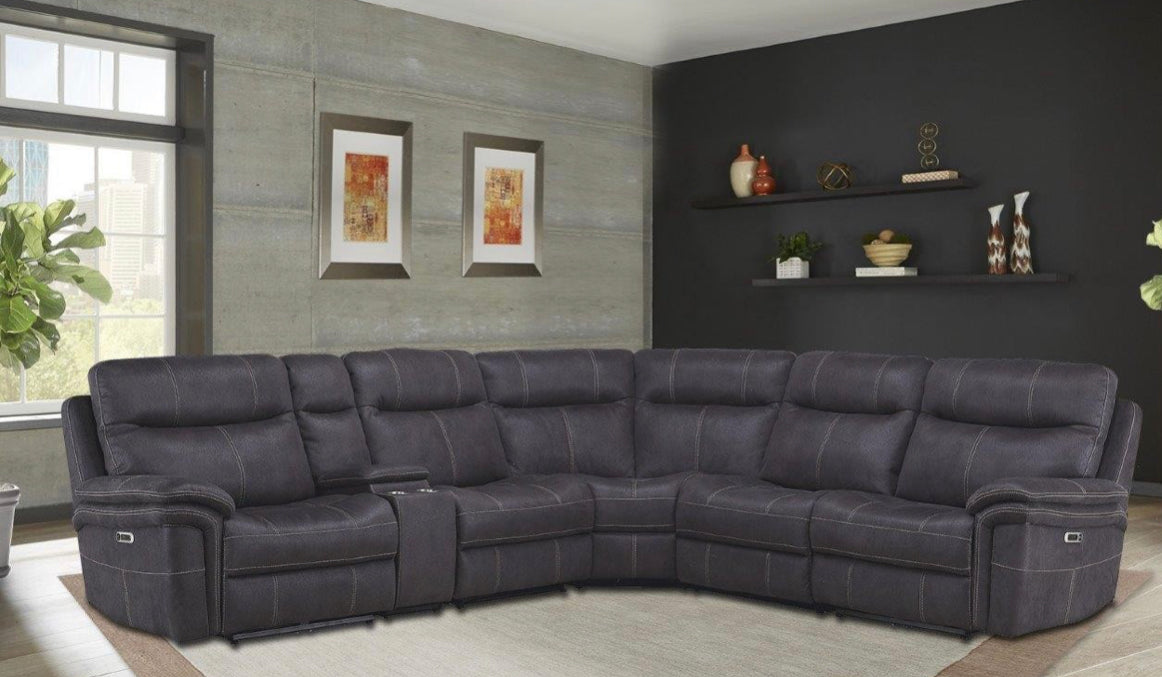 Mason 4pc Power Sectional in Charcoal FLASH SALE